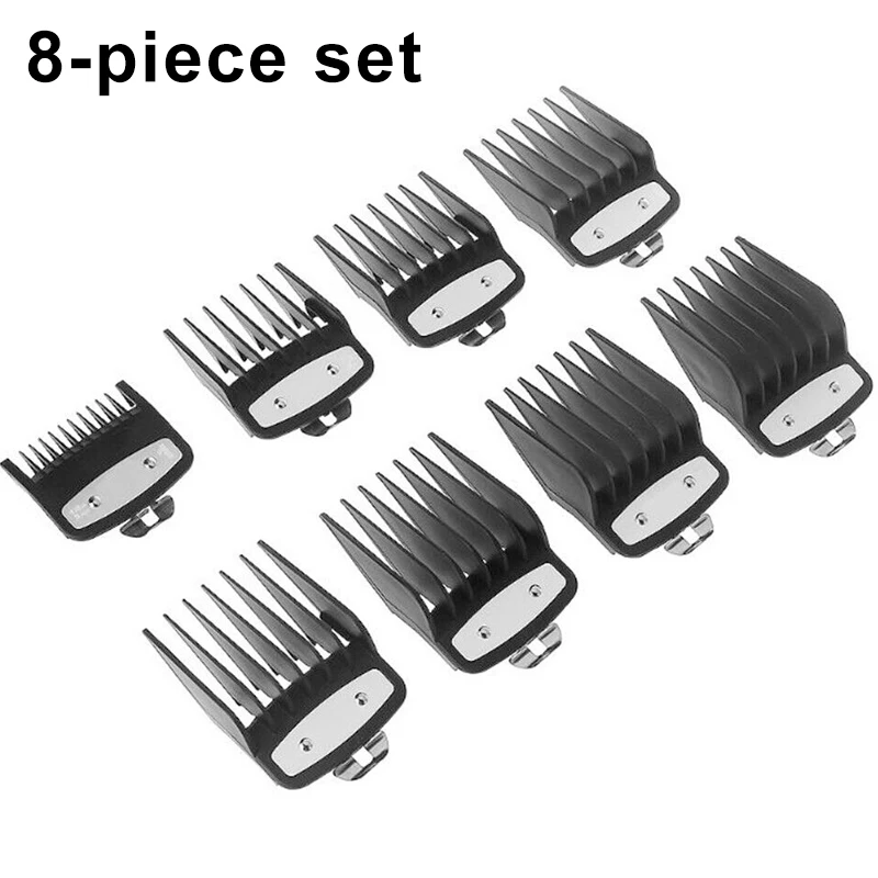 High Quality Clipper Guard Set Attachment Combs Portable Durable Metal for Wahl Premium Home - Цвет: 8 piece set