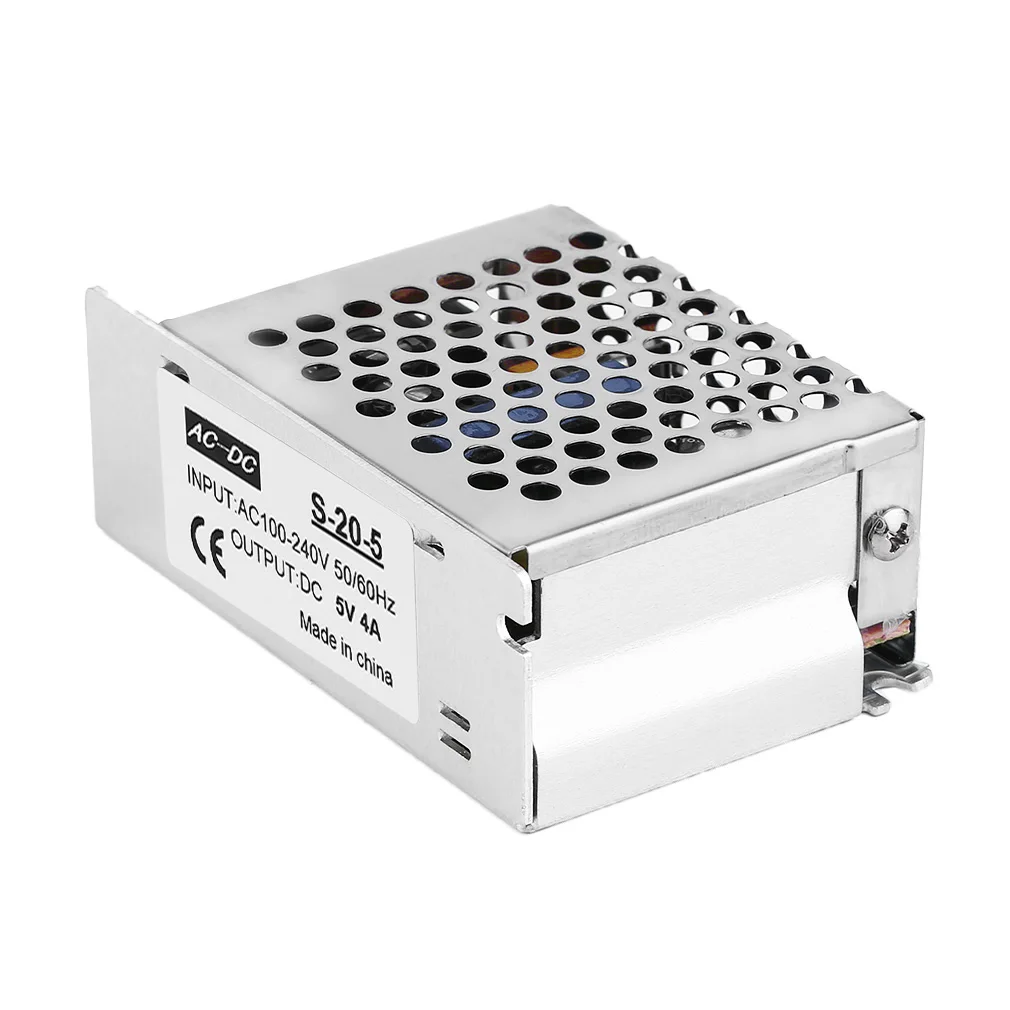 Professional DC 5V 4A Regulated Switching Power Supply Transformer 100-240V 50/60HZ AC to DC for LED Strip Light-4