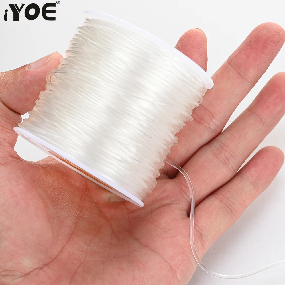 Cuerda elástica de 0.020 in, cuerda elástica transparente para hacer  pulseras, 492 pies de hilo elástico transparente para cuentas de semillas  de