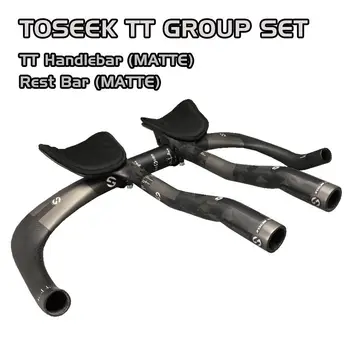 

TOSEEK FULL Carbon Triathlon Time Trial Handlebar + Rest Bar SET MATTE For Road Bike