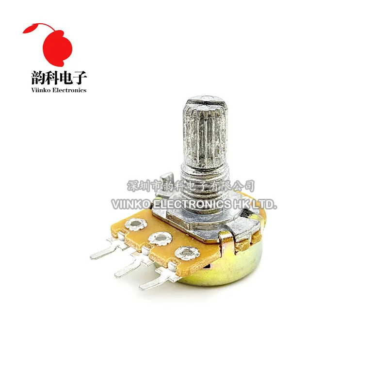 WH148 B1K B2K B5K B10K B20K B50K B100K B500K 3Pin 15mm Shaft Amplifier Single Potentiometer 1K 2K 5K 10K 50K 100K 500K 5pcs multiturn potentiometer linear potentiometer rotary potentiometer potentiometer kit trimmer potentiometer electronic components