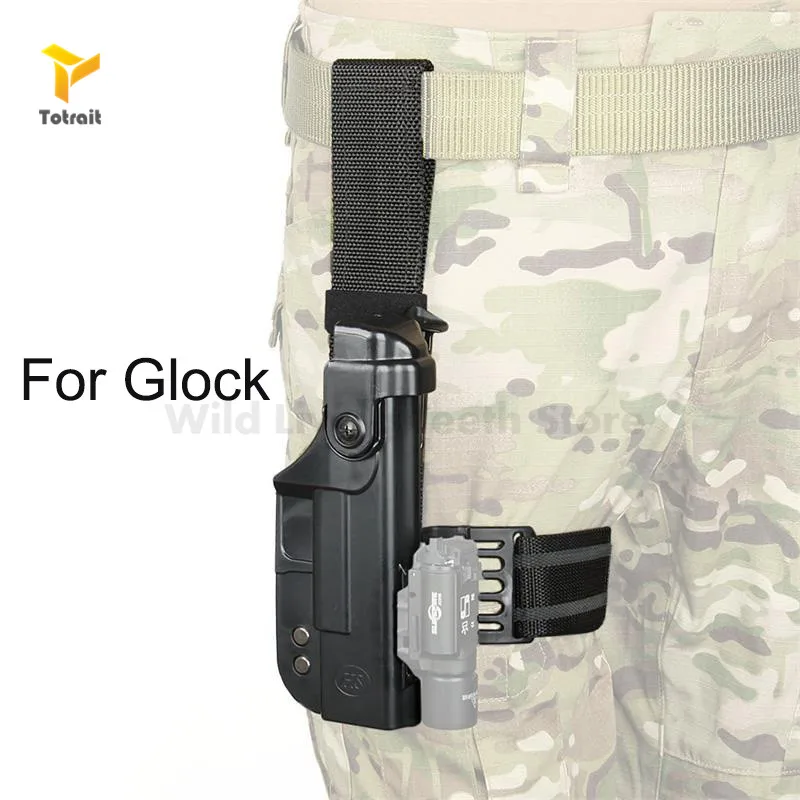 

Adjustable Airsoft Holster Hunting Tactical Tornado Multiple Pistol Drop Leg Holster For Right Hand Thigh Gun Holster For Glock
