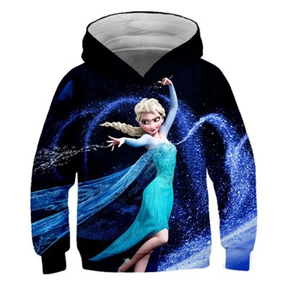 Style2 Толстовки с капюшоном для девочек с изображением Эльзы и Анны; сезон весна-осень; Верхняя одежда для маленьких девочек с изображением Снежной Королевы; свитер с длинными рукавами для девочек; детская одежда - Цвет: Style2