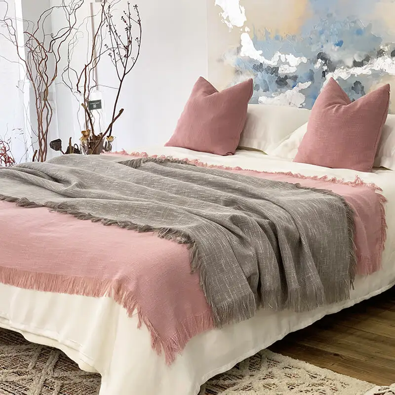 Custom Bed Runner Hotel Scarf Set Slipcover Runners Bedding Protection for Bedroom Oversize King Cushion Cover | Дом и сад