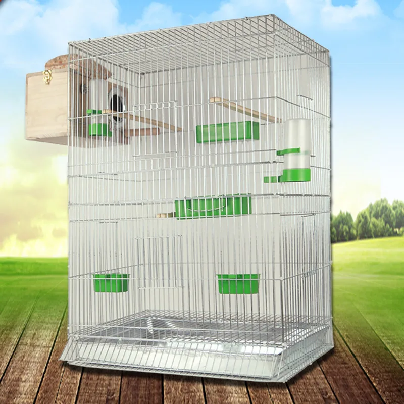US $42.16 Large Bird Cages for Parrots Parakeet Octopus Metal Birdhouse Heightened Breeding Cage Bird Kages Bird Nest Pigeon Supplies