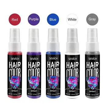 

30ml One-off Liquid Spray Hair Dye Temporary Non-toxic DIY Hair Color Washable One-time Hair Dye Purple Red White Gray Blue