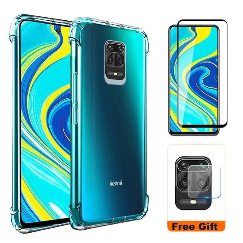 

3 in 1 Capa Fundas Case on Redmi note 9s note9s Airbag Clear Soft Redmi note 9pro max Case for Xiaomi Redmi note 9 s pro Cover