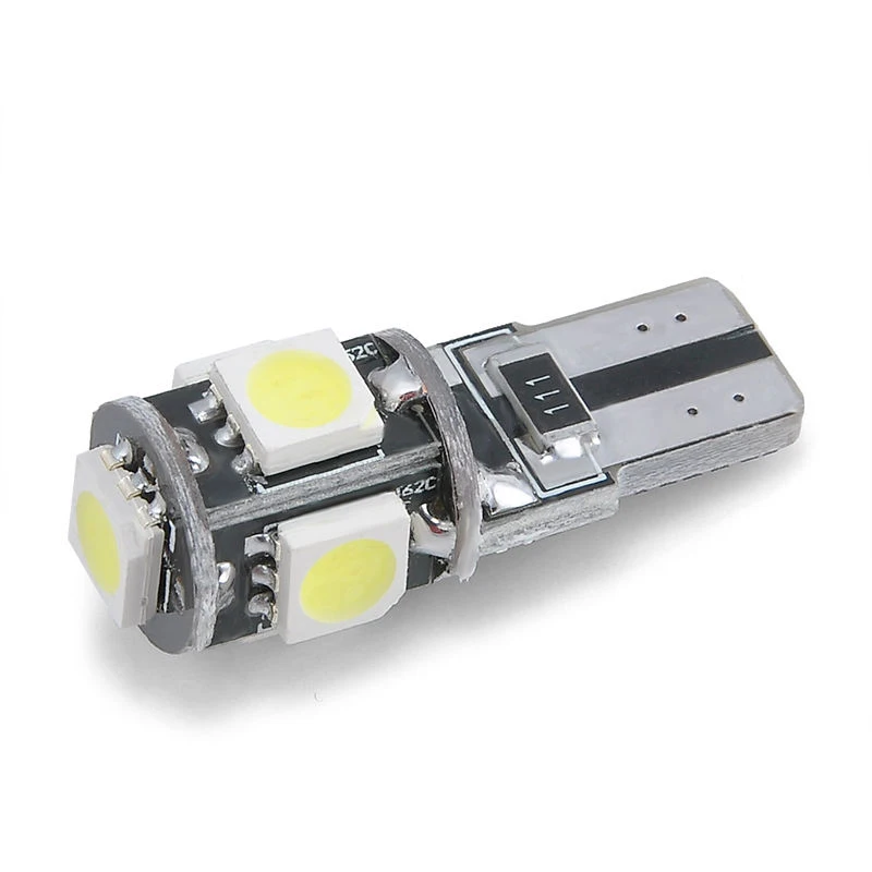 

10pcs T10 5050 194 168 W5W 5 SMD Canbus No Error White LED Car Side Light Bulbs