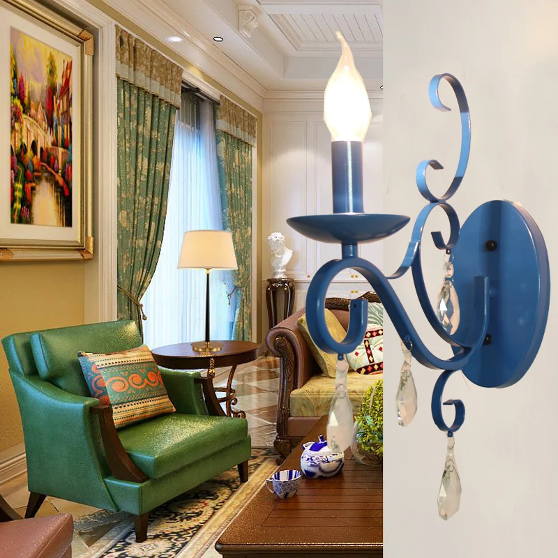 nordice wandlamp bathroom light crystal bedside living room corridor cabecero de cama | Лампы и освещение