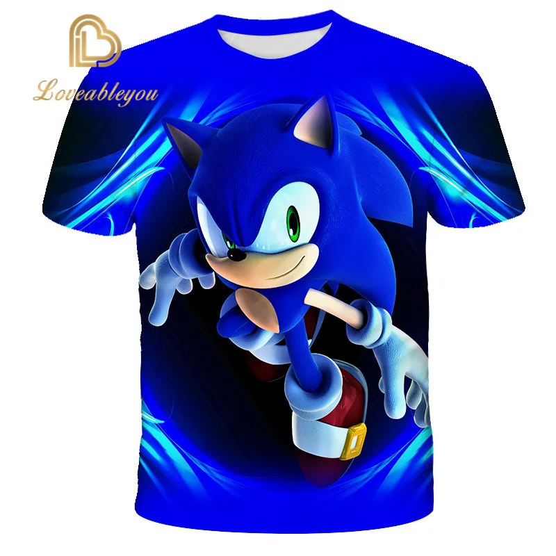 

Boys Mario Supersonic Sonic Print Clothes Girls 3D Funny T-shirts Costume Children 2020 Summer Clothing Kids Tees Baby Tshirts