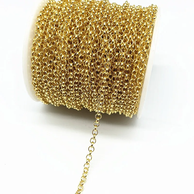 Elegant Metallic Plated Necklace Chain for DIY Jewelry Creations (2 Yards)