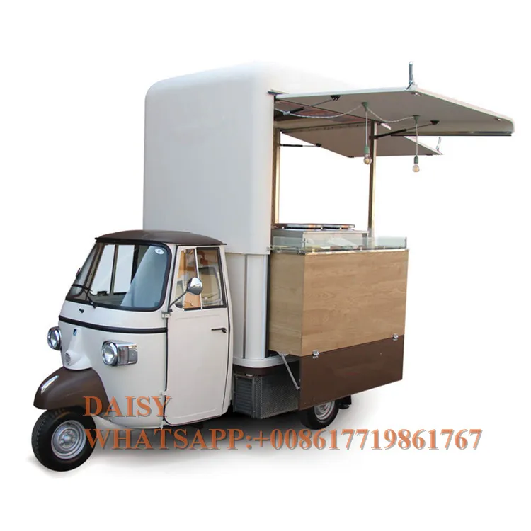 Бензиновый piaggio ape передвижная Кофейня грузовик фаст-фуд торговый трехколесный велосипед с подъемом США