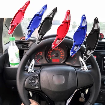 

2pcs Aluminum Car Steering Wheel Shift Paddle Shifter Extension For Honda Fit 2018-2019/Vezel 2015-2019