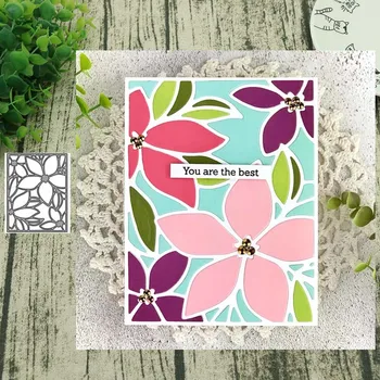 

2020 Metal Cutting Dies Scrapbooking flower background craft Card Making Rectangular Pattern