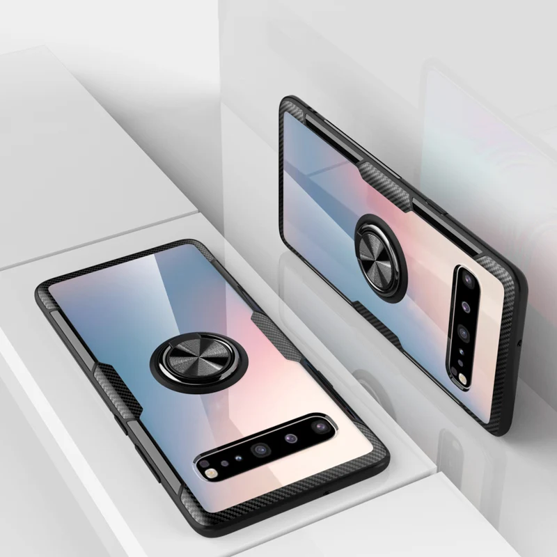 Прозрачный акриловый автомобильный держатель силиконовый чехол для Samsung Galaxy A50 A70