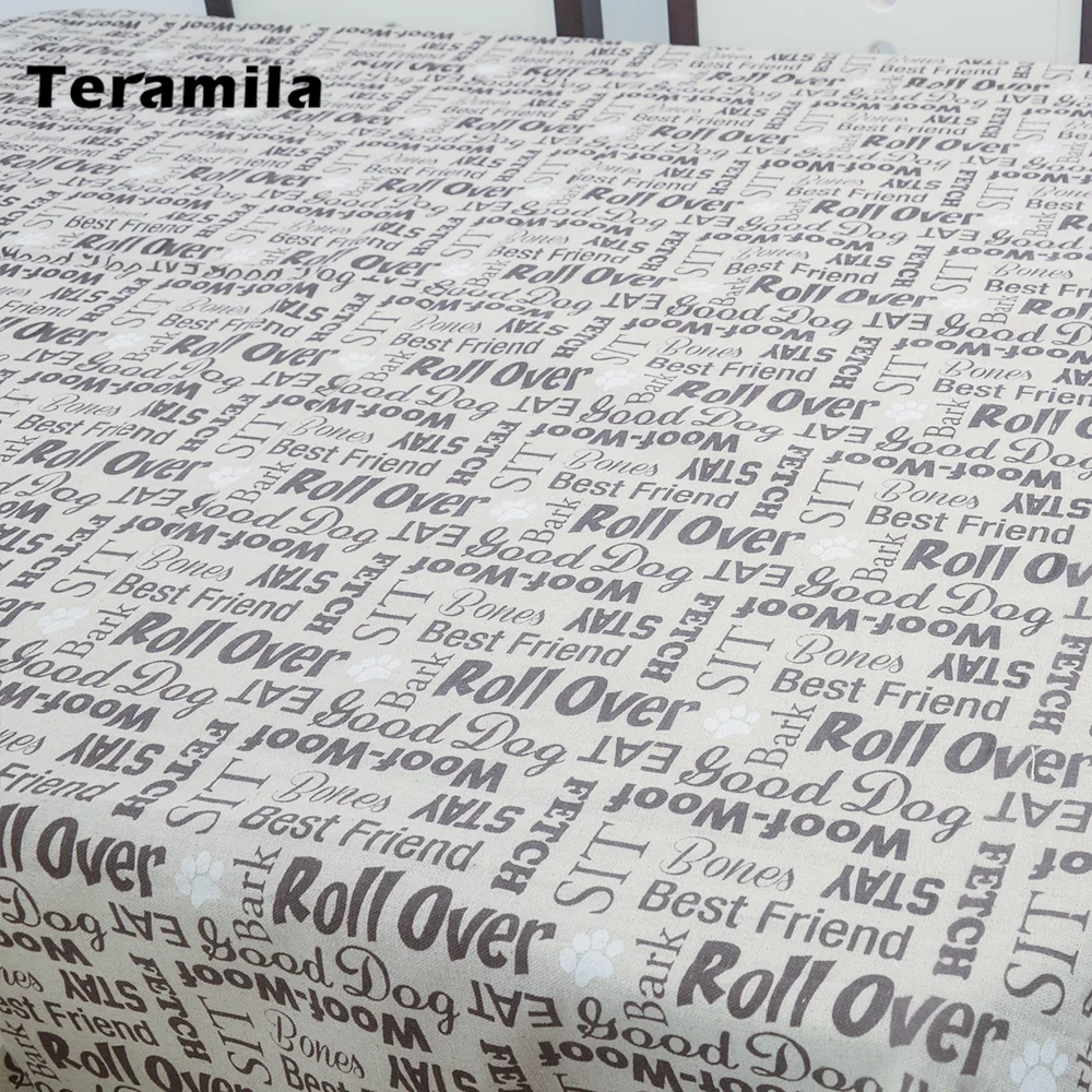 Teramila Thick Table Cloth Texts Design Linen With Lace Tablecloth Rectangular Square Dining Table Cover For Home Party Kitchen