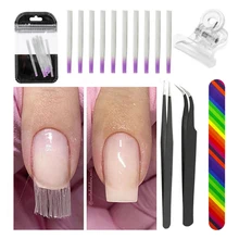 Jelly Nail Art Quick Building Tool DIY Finger Fiberglass Salon Varnish Extension Gel Kit Shaping Clip Manicure Professional