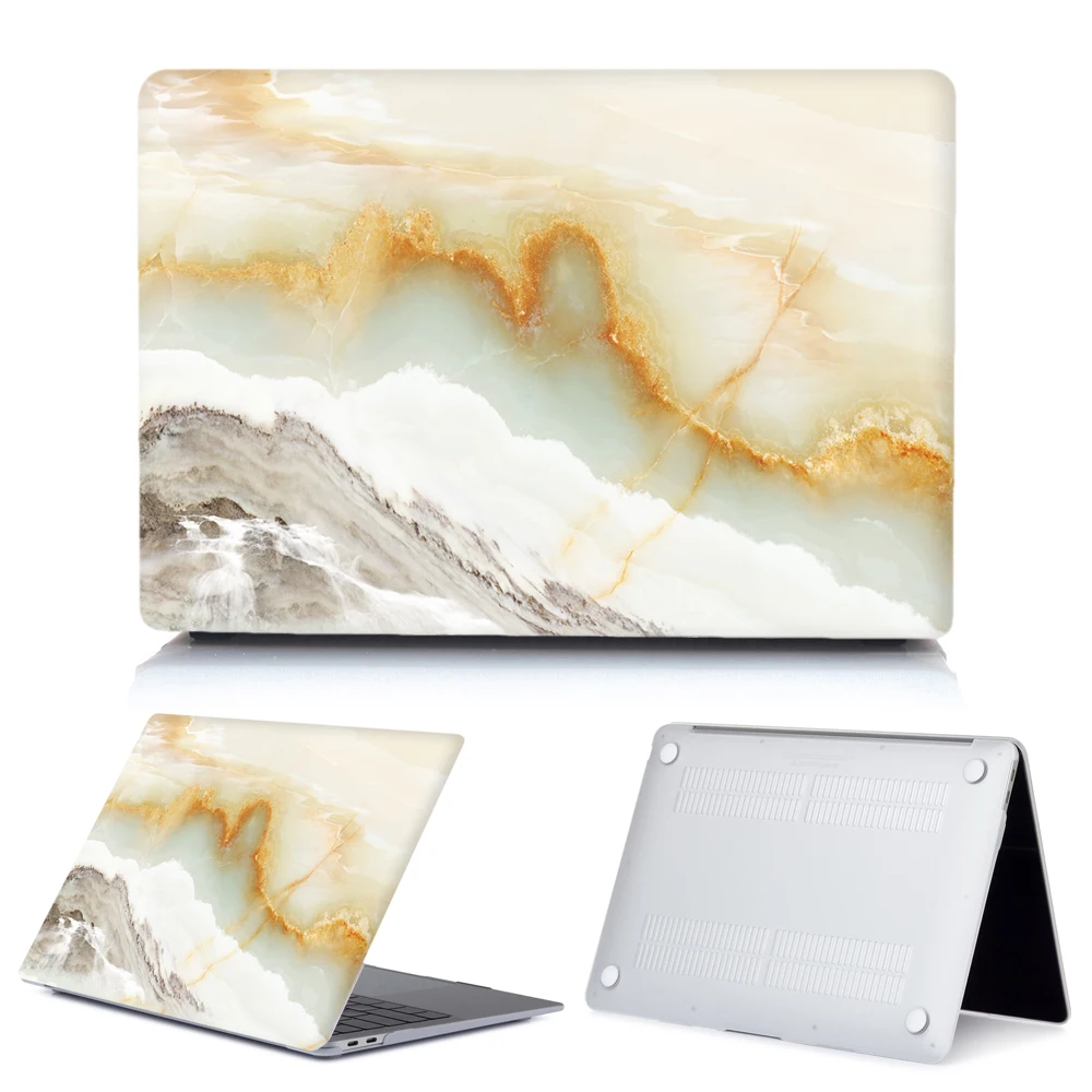 56 Мраморный чехол для ноутбука APPle MacBook Air 13 A1932 Pro retina 11 12 13 15 для Mac Book 15,4 13,3 Touch Bar A2159+ крышка клавиатуры - Цвет: 56
