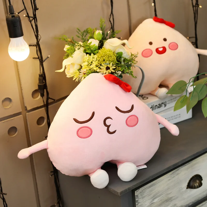

1pc 15/25/3cm Cute peach heart shaped pillow soft stuffed toy beautiful home decoration cartoon Christmas day gift
