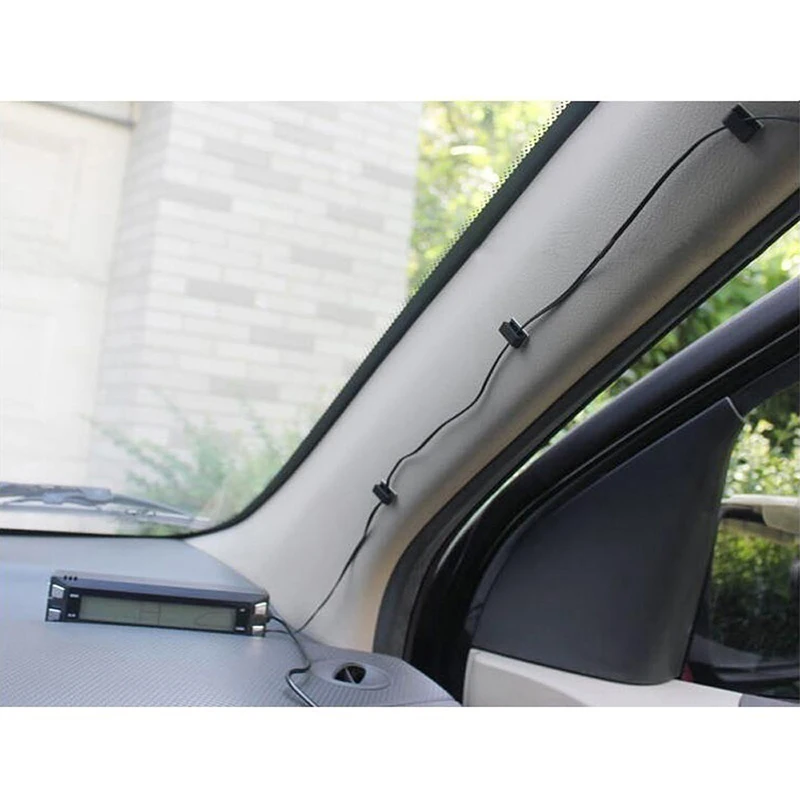 Car Self Adhesive Cable Clip Auto Driving Recorder Wire Management Clamps GPS Data Line Organizer Cord Tie Holder Fixed Clips