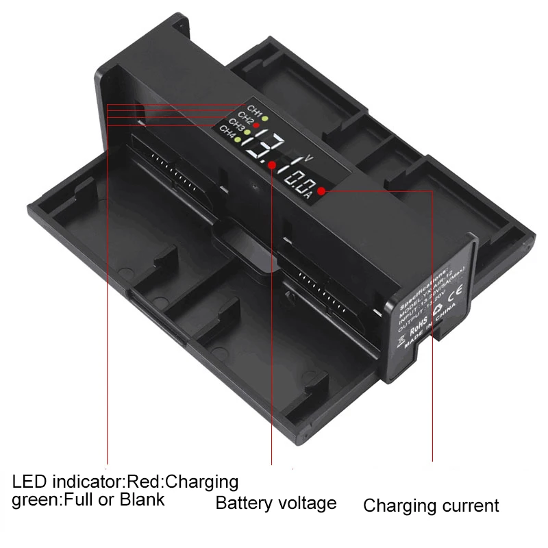 4 в 1 быстрое зарядное устройство для DJI Mavic Air Smart Charging Hub портативное мини складное зарядное устройство беспилотный летный аккумулятор менеджер с дисплеем
