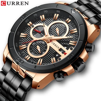 

CURREN Men Watch Top Brand Luxury Chronograph Quartz Watches Stainless Steel Business Wristwatches Men Clock Relogio Masculino