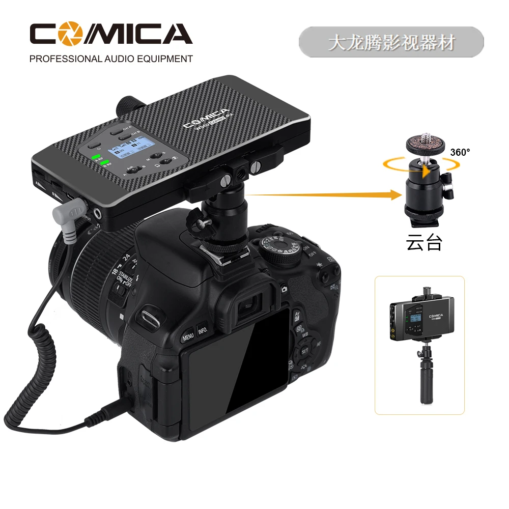 COMICA CVM-WS60 Combo 1-Trigger-2 Двойной передатчик и один приемник гибкий мини-беспроводной микрофон универсальный для камеры