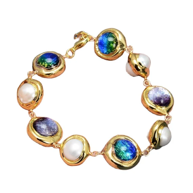 Hand Blown Glass Bracelet in Turquoise - Crafted in Murano, Italy — Poppi  Italian Leather