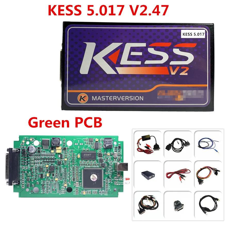 Комплект для настройки чипов Kess 5 017 V2.47 + KTAG V7.020 набор тюнинга 7 020 Master V2.25 FG Tech V54