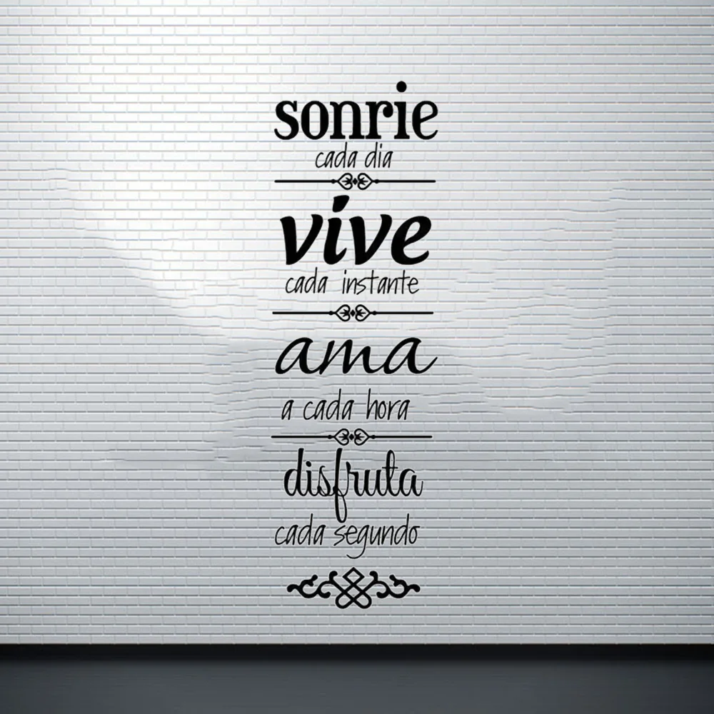 Spanish Quotes Phrase Home Decoration Wall Decals Wallpaper waterproof