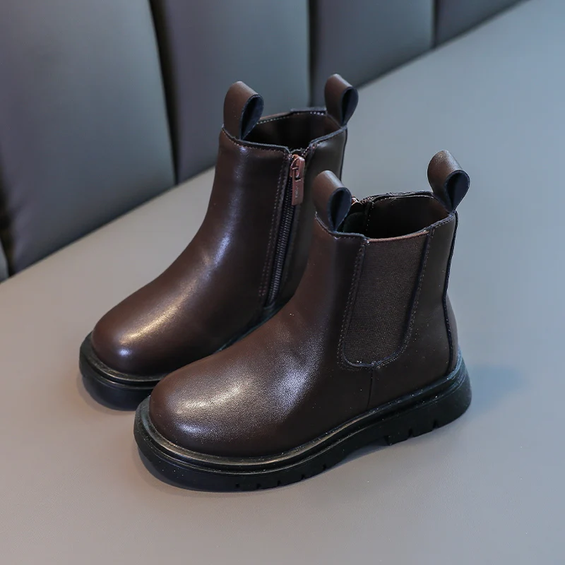 Generic New Winter Kids Chelsea Boots Elastic Band Ankle Boots Girls