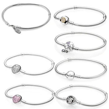 

MULIER 100% high quality Genuine MOMENTS Bracelet SPARKLING HEART CLASP POETIC BLOOMS WILDFLOWER MEADOW Temperament
