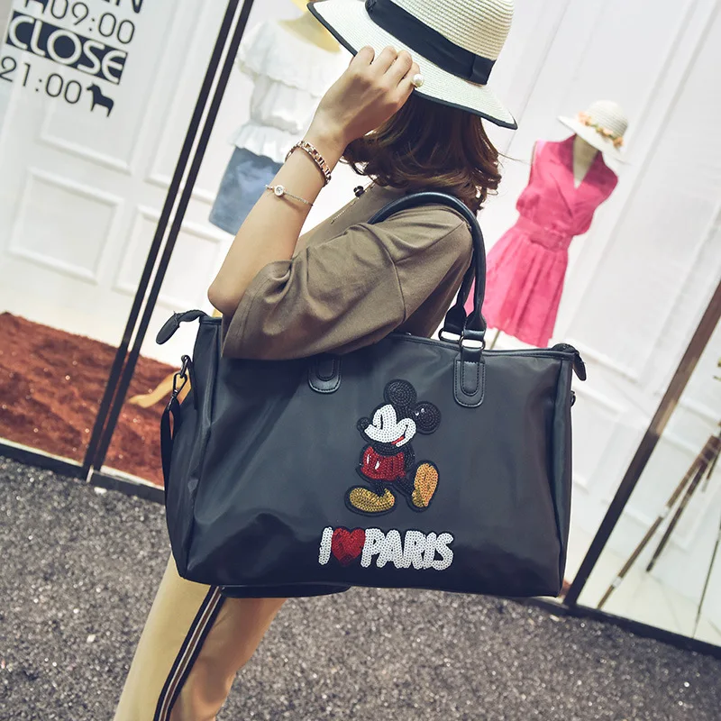 

MissYe Bagmall sequin short-distance travel bag portable large-capacity fitness mountaineering bag waterproof luggage bag