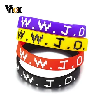 

Vnox WWJD Religious Bracelets Sets for Women Men Christian Wrist Bands and Church Event Fundraisers Silicone Bands Set
