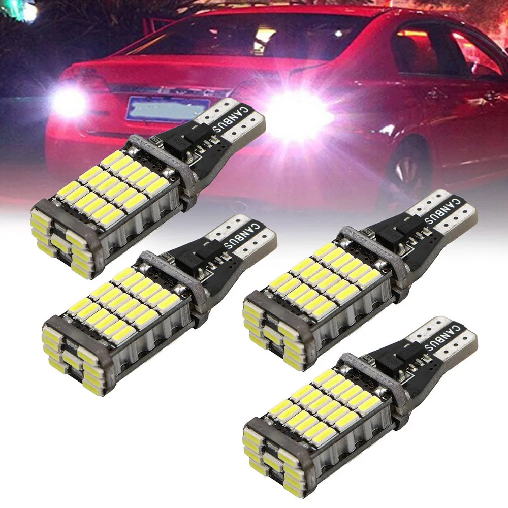 2x светодиодный 4014 45SMD 921 912 T15 W5W светодиодный Canbus без ошибок автомобиля резервного копирования стоп резерв фары Лампа фонарь стоп-сигнала белый 12V