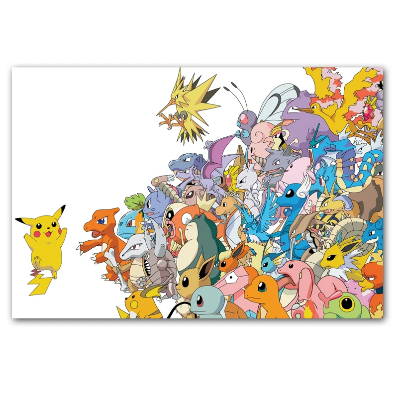 Pokemon Cartoon Painting Home Decor Wall Art Poster