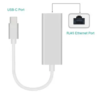 

200pcs External Wired USB C Ethernet Adapter Network Card USB Type-C to RJ45 Lan for MacBook Win 7/8/10 Laptop 10/100Mbps