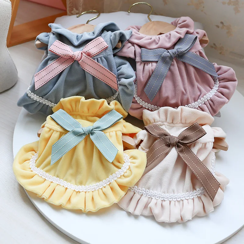 纯色蝴蝶结裙绒版_1284