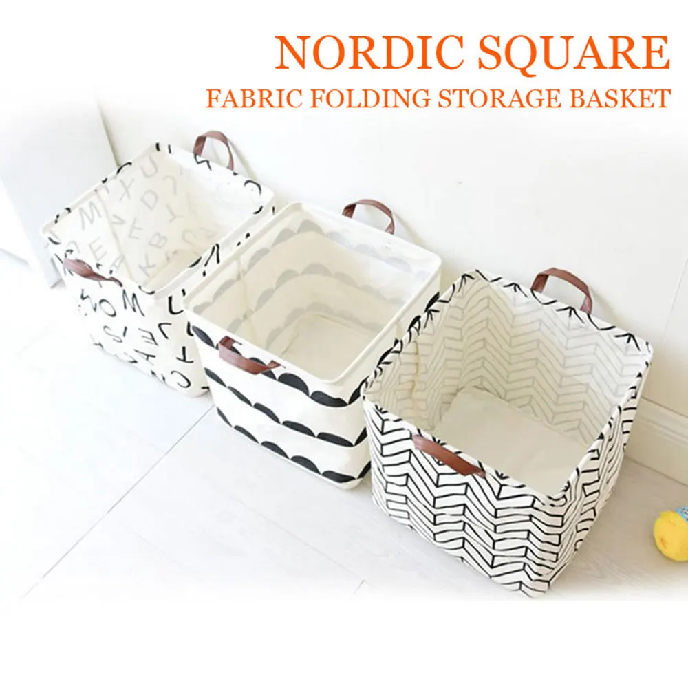 SOLEDI 33*33 см практичная корзина для белья игрушки организации полотенца удобная корзина для хранения квадратная большая емкость ткань