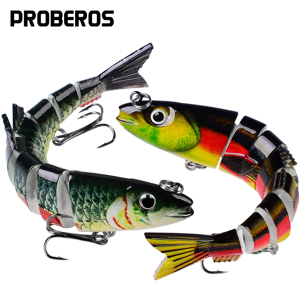 PROBEROS 6PCS Multi Jointed Swimbaits 12.5cm-21.5g Trolling Hard Wobblers 8  Segements Fishing Lures Shore Casting Bass Jerkbaits