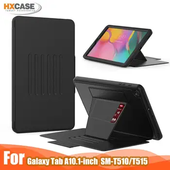 

Leather flip smart cover for samsung galaxy tab a 10 1 T510 T515 case with magnetic and adjustable kickstand