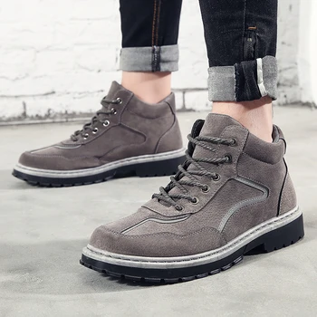 

Autumn and winter explosions high-top Martin boots Outdoor cold-proof non-slip leather high-quality men's casual shoes