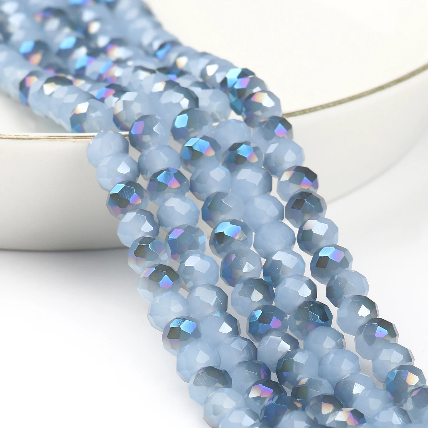 1300 Perline In Vetro Opaco 4 Mm (6/0) Per Gioielli Fai Da Te - Colore Bianco Crema, Foro 1,5 Mm - Per Bracciali E Collane - 3