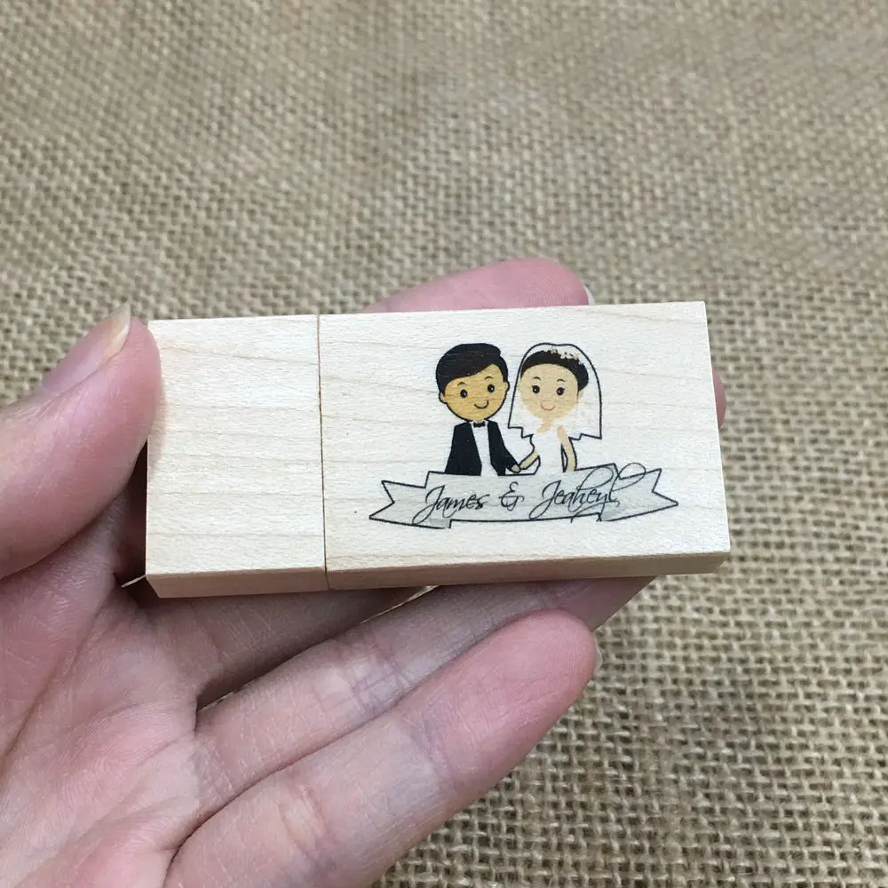Высокоскоростной USB 3 0 флеш накопитель Maple Wood 64 ГБ 32 16 8 карта памяти Clef Key Свадьба