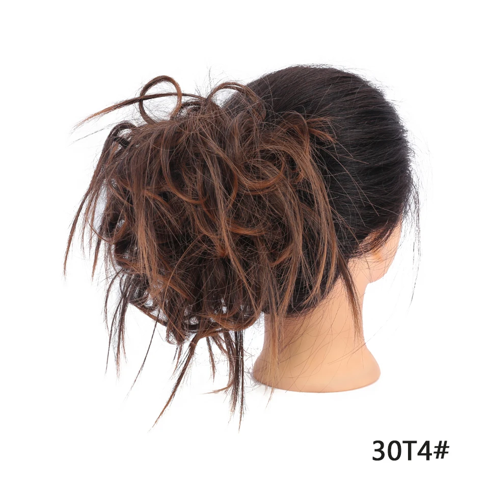 MUMUPI грязные резинки шиньон волосы булочка прямая эластичная лента шиньон для создания прически синтетические волосы шиньон наращивание волос для женщин - Цвет: 30T4