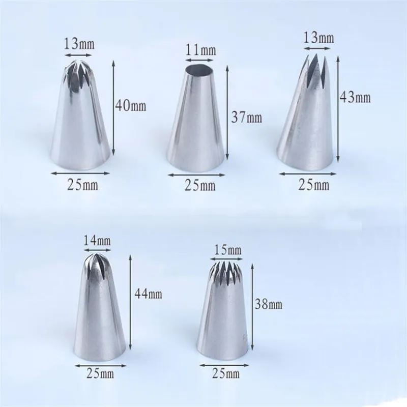 Icing Piping Pastry Nozzles for Cakes Fondant Decor 1M#2A#2D#2F#6B Russian pastry nozzles cake decoration cake decorations baking decorations cake decorating tools baking supply
