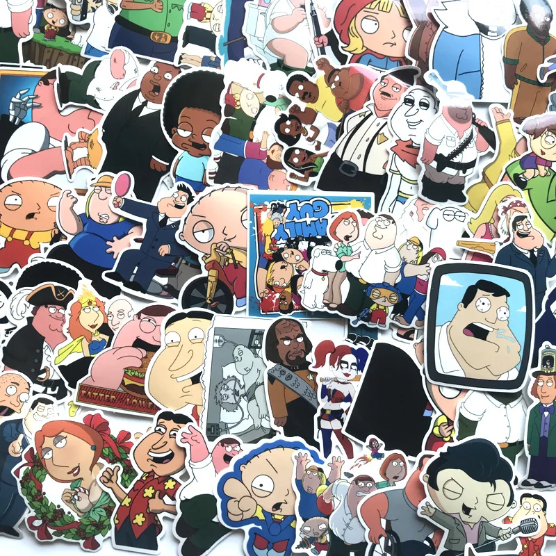 TD ZW 67pcs Family Guy Stickers For cartoon kids Suitcase Laptop Car Motorcycle Scrapbooking Skateboard Sticker