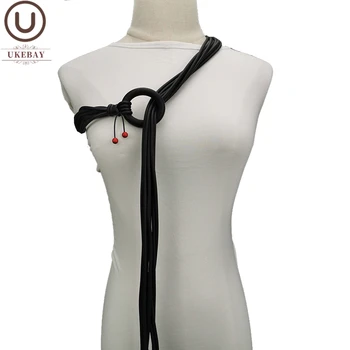 

UKEBAY New Designer Tassel Necklaces Different Wear Long Necklace Women Handmade Jewelry Clothes Accessories Rubber Chains Gift