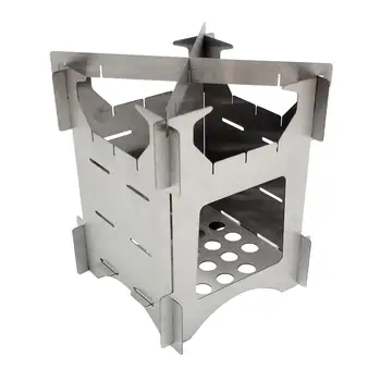 

Stainless Steel Folding Wood Stove Outdoor Camping Portable Picnic Stove Outdoor Camping Cooking Picnic Portable Wood Stove