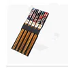 Reusable 5 Pair Set Handmade Bamboo Japanese Natural Wood Chopsticks Sushi Food Cat Flower Multi color Wooden Chop sticks ► Photo 1/5